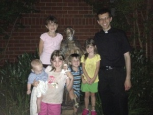 Kids with Fr. Bergida 2013
